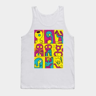 Alien Experimenting - Abstract comic art style Tank Top